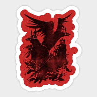 Crowned Crows Sticker